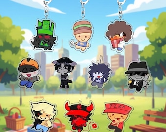 Forsaken Keychain Guest 1337 Acrylic, Key Chain Bags Charms Keyring Car Pendant Accessories Toys Kids Friends, Gift for Fans