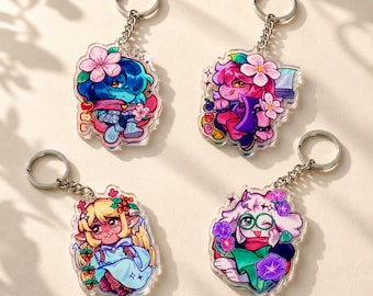 Deltarune Inspired Fun Gang Acrylic Keychain, Kris Susie Ralsei Noelle Chibi Bag Charm, Cute Game Fanart Gift