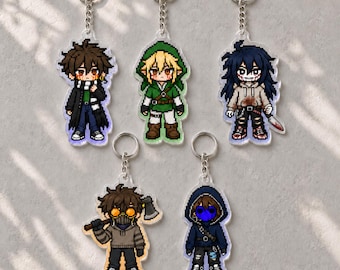 Creepypasta Keychain, Eyeless Jack, Ticci Toby, Homicidal Liu, BEN Drowned, Jeff the Killer, Halloween Gift