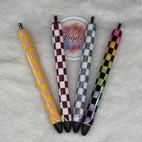 Custom Checker Glitter Pen - Etsy