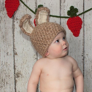 Bunny hat Photography prop 33 colors available nb, 1-3mos, 3-6mos, 6-12mos image 1