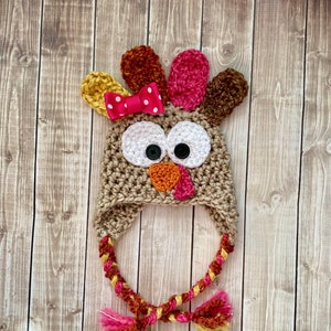 Baby TURKEY hat Thanksgiving Hat  (sizes preemie - adult)