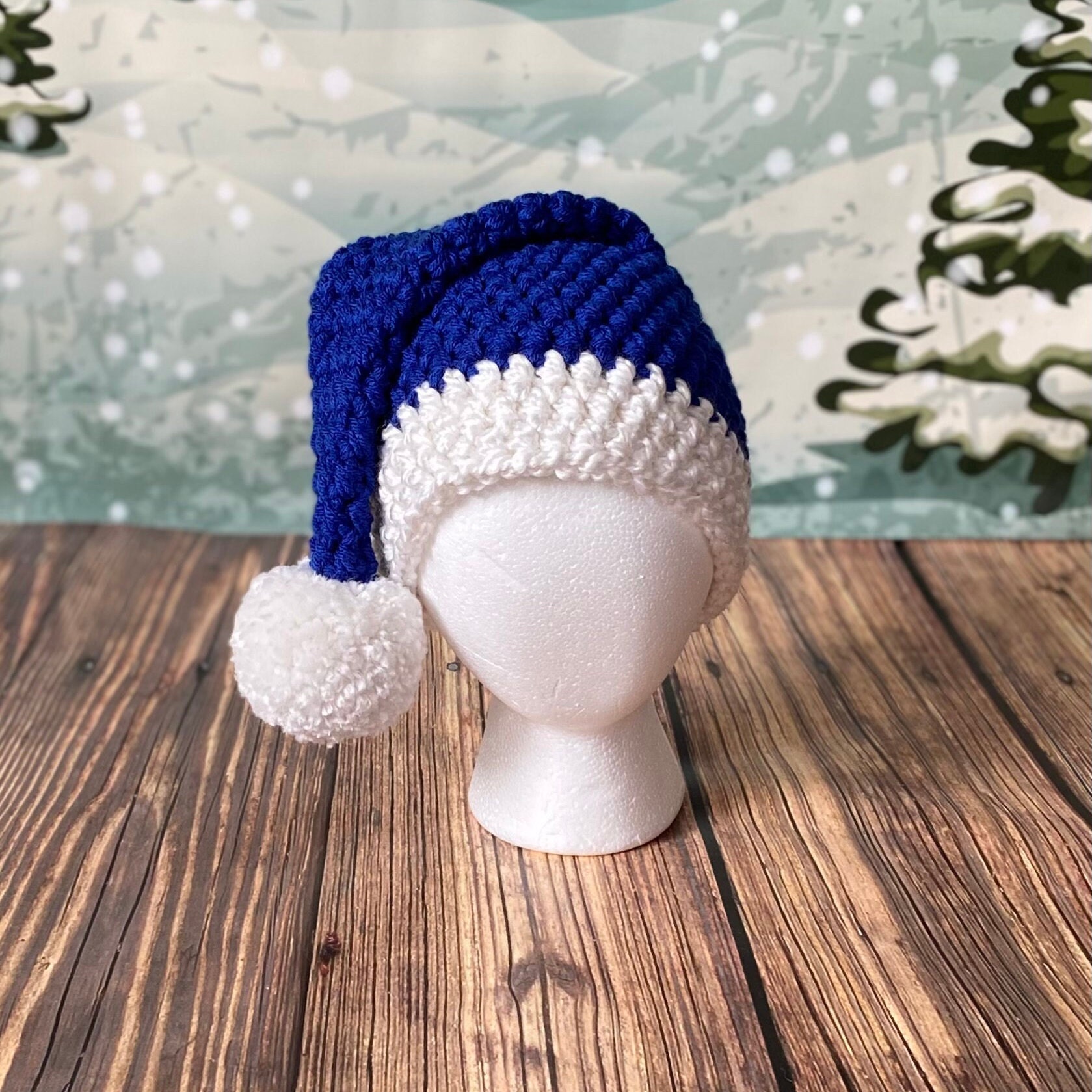 Handmade‎ Crochet Beanie Royal Blue Gold Cable Knit Winter Hat Ribbed Brim NEW I have been knitting away over the last couple weeks and  main image 3