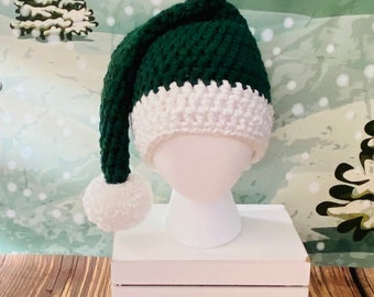 Santa Hat Forest Green Nb-Adult sizes