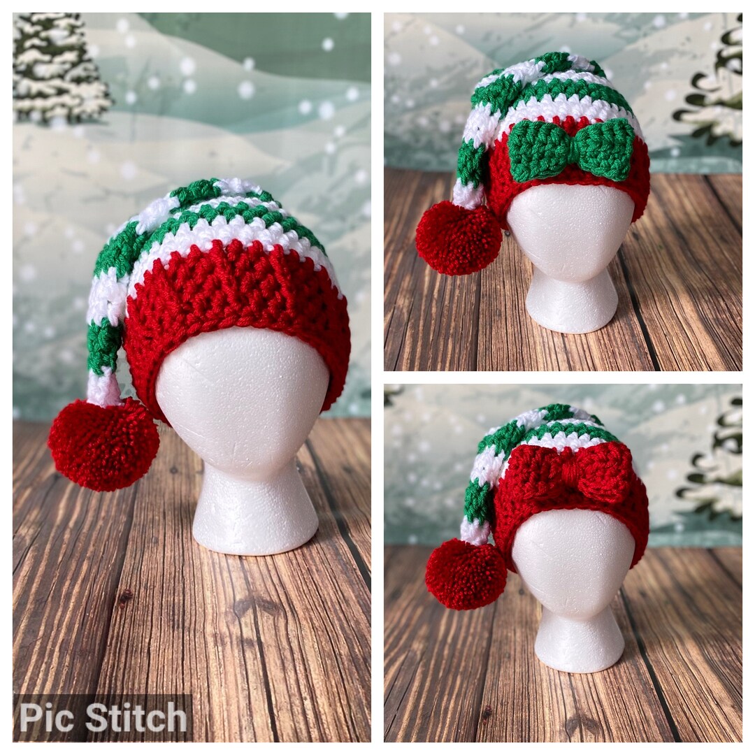 Maglia Cappello Babbo Natale Lana Maglia Cappello Babbo Natale Cappello Da  Elfo Ai Ferri Cappello Da