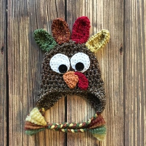 Baby TURKEY hat Thanksgiving Hat  (sizes preemie - adult)
