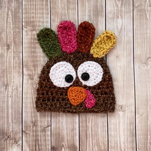 Baby TURKEY hat beanie Thanksgiving Hat  (sizes preemie - adult)