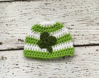 St. Patrick's Day Beanie with Shamrock