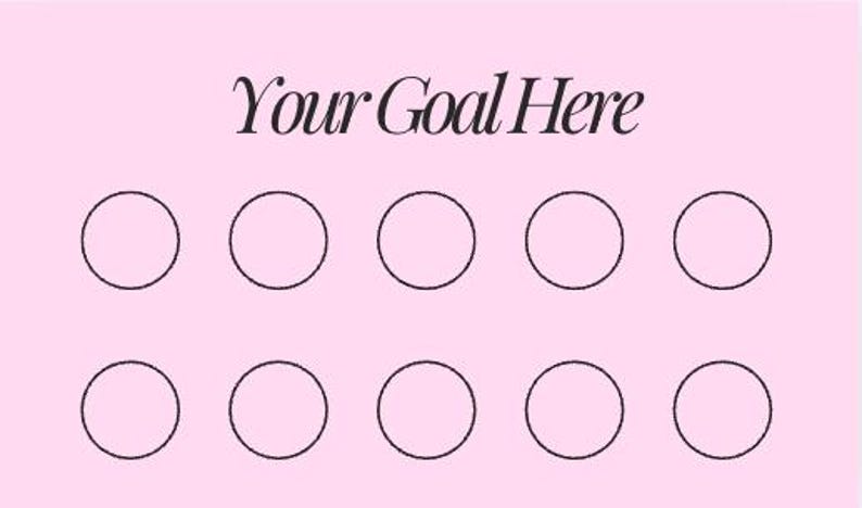 2026 Goal Punch Cards | Customisable | Editable | Downloadable | Habit Tracker Cards