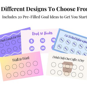 2026 Goal Punch Cards | Customisable | Editable | Downloadable | Habit Tracker Cards