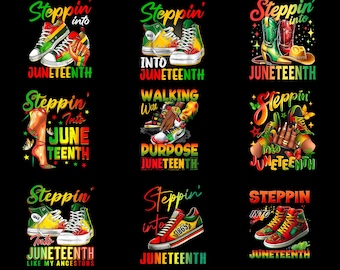 Pacchetto png per il mese della storia dei neri, Juneteenth png, Black Lives Matter png, Juneteenth 1865 png, download del design sublimato