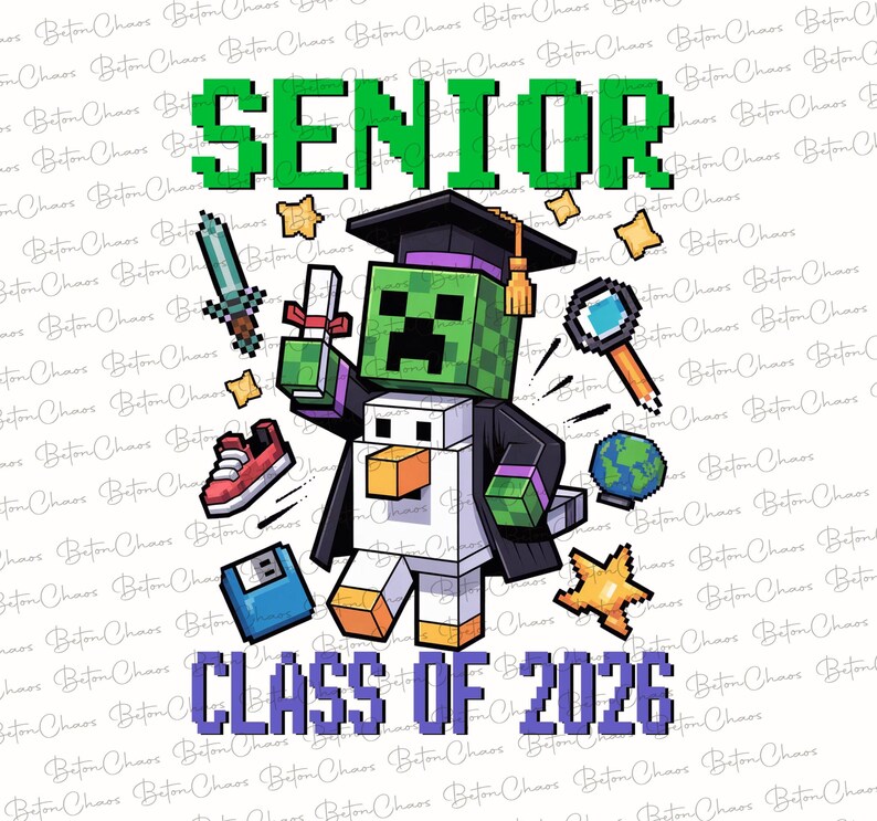 Class of 2026 Gamer Character Graduation Png, Senior Graduation Png ...