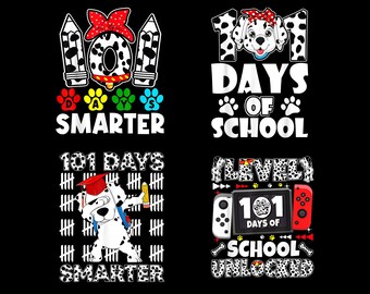 101 Tage der Schule Png, 101 Tage der Schule Dalmatiner Png, Kindergarten Png, ich überlebte 100 Tage Clipart, Png-Dateien für Cricut
