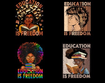 Education is Freedom png-bundel, Black History Month-leraar png, bibliothecaris png, Afrikaans-Amerikaans png
