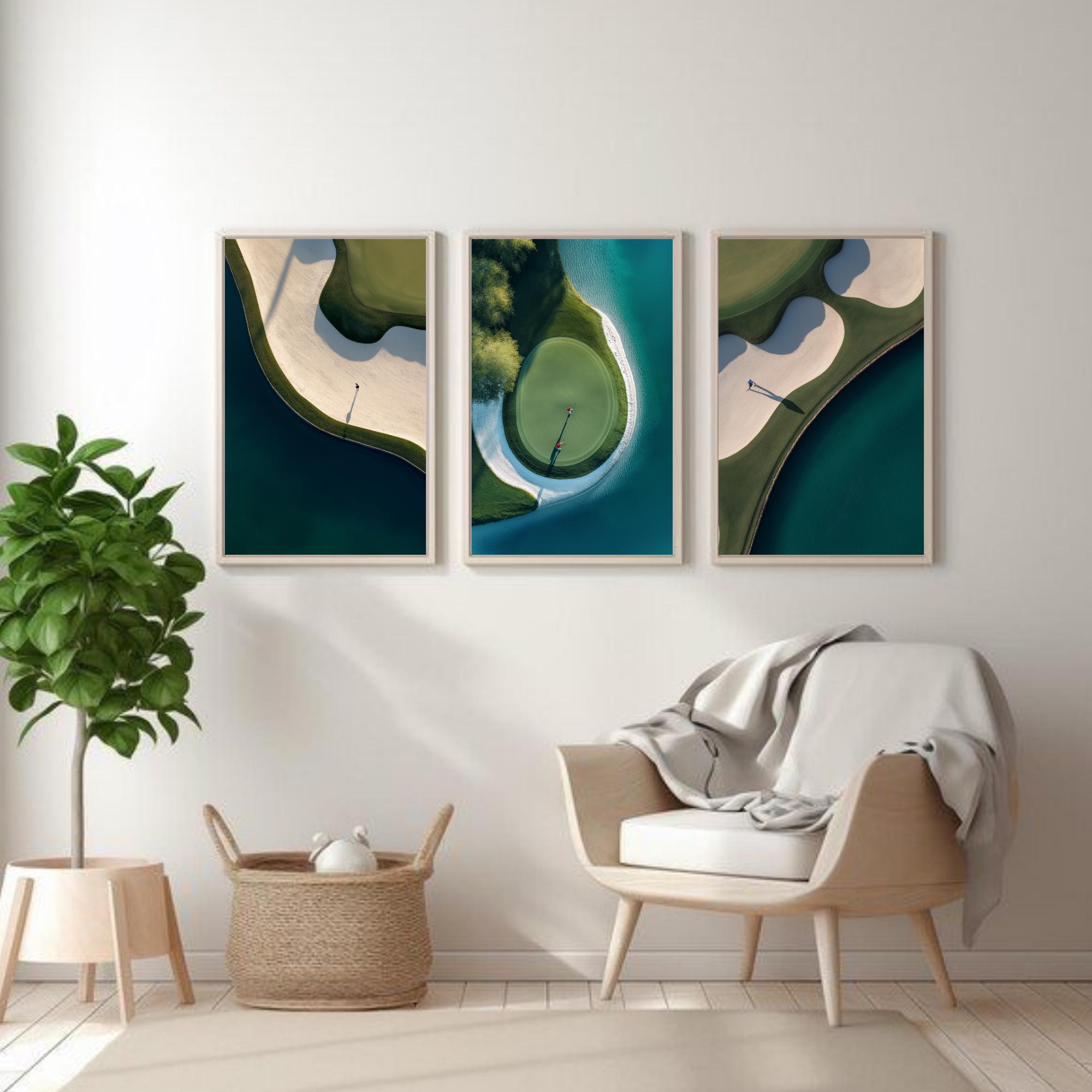 Golf Triptych - Etsy