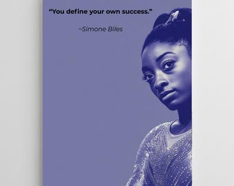 Simone Biles Download Motivational Quote Wall Art Minimalist Sports Print Instant Printable Decor
