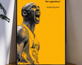 Basketball Quote Wall Art, Motivational Sports Poster, Black and White Gym Print, Athlete Mindset Office Decor