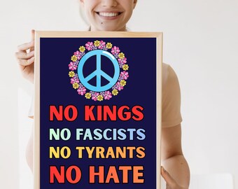 "Keine Könige in Amerika ""Protest"" Schild, Anti-Trumpf Poster (Digitaler Download)"
