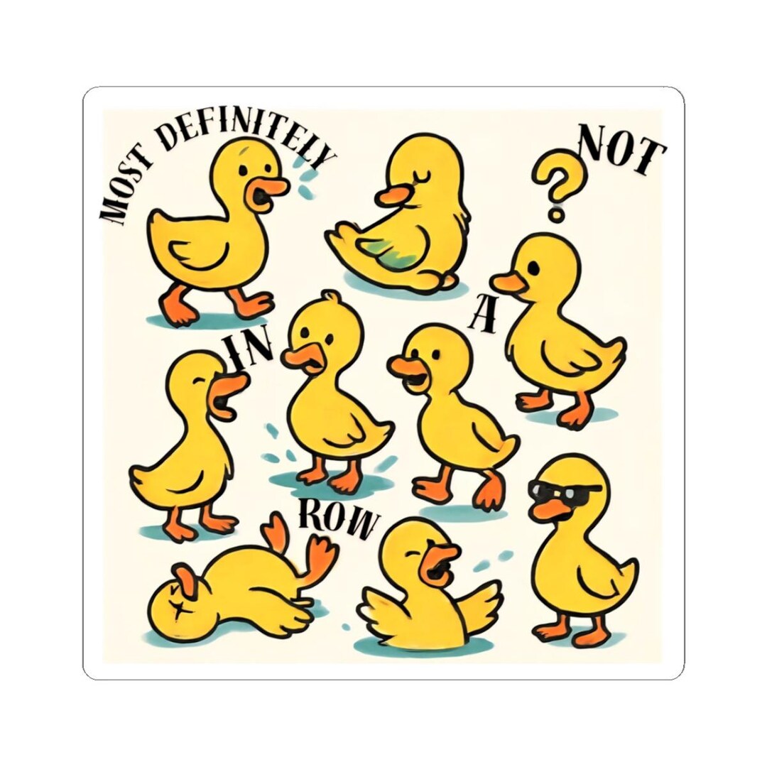 Duck Stickers, Quirky Animal Decals, Cute Laptop Accessories, Unique ...
