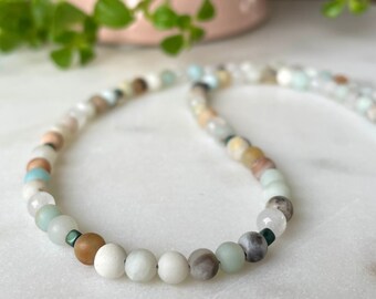 Neutral Gemstone Choker Necklace Amazonite for Women