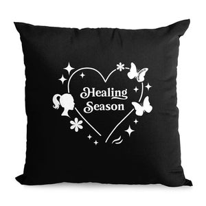 Cuscino decorativo "Stagione della Guarigione", regalo per la salute mentale, cuscino decorativo per l'amor proprio, decorazione per la camera da letto dedicata al benessere, cuscino motivazionale estetico