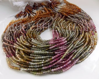 Tundra Sapphire Precious Gemstone 2mm-3mm Faceted Rondelle Beads 13/" Strand Details about / AAA
