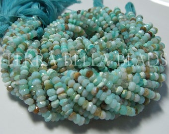 Peru Opal Beads Peru sky Blue Opal Tyre Beads Blue Opal smooth Spacer Beads 15 Blue Opal Beads for FindingsBeads