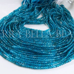 12.5"schattierte neon blau APATIT facettierte Rondelle Edelstein Perlen 2.2mm ombre