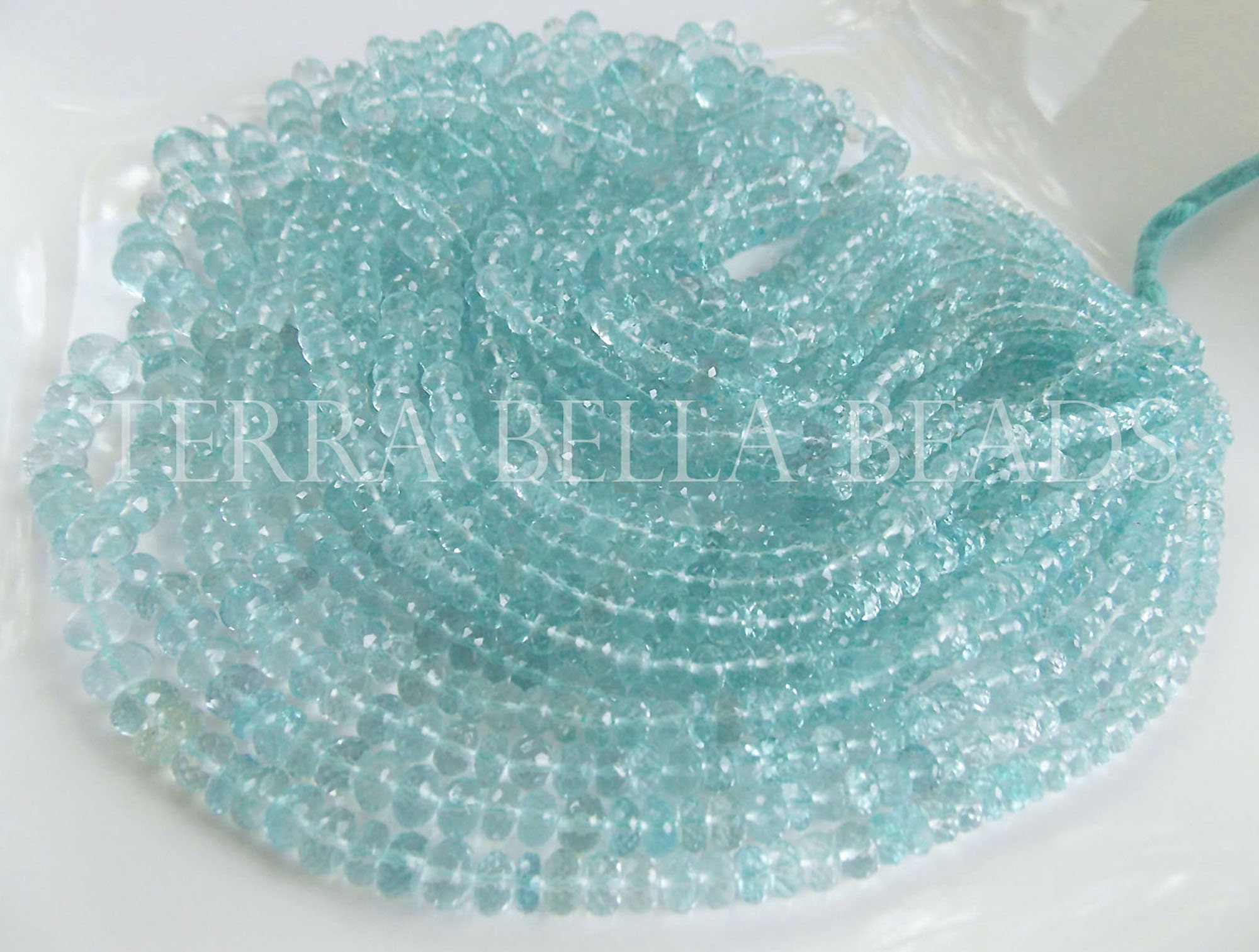 AAA++ 4mm Faceted Natural Brazilian Aquamarine Gemstone Round Loose Beads 15'' 