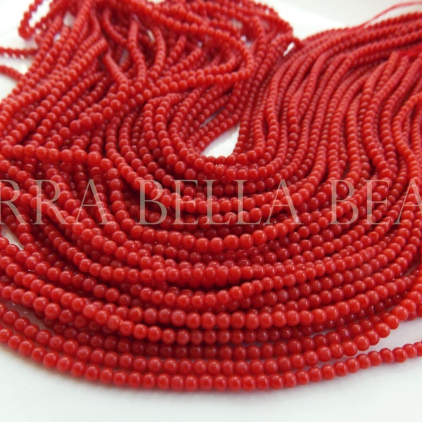 Red Coral Beads Etsy