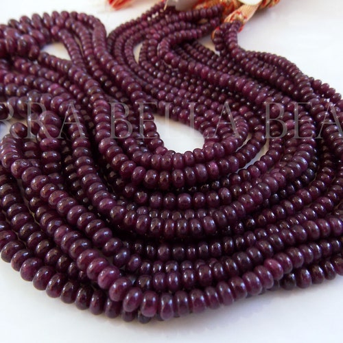 8 Strand AAA HESSONITE Gem Stone Smooth Rondelle Etsy