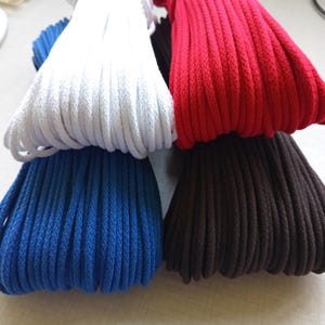 Juego de cordón de algodón rígido de 5 mm / 2 x 100 m + 2 x 50 m. Surtido