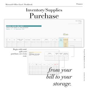 Inventory Purchase Entries Template - Finance