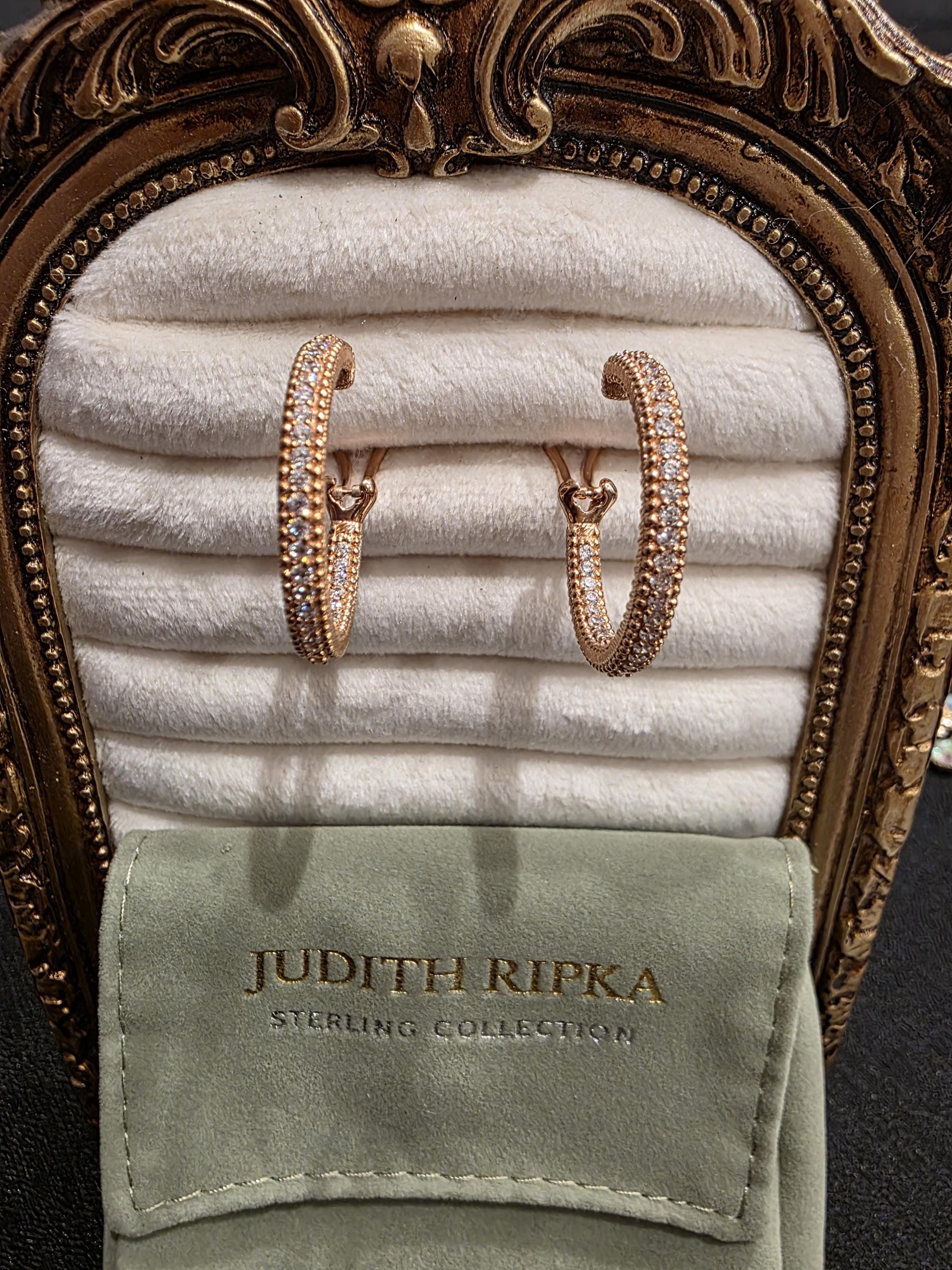 Judith Ripka Earrings - Etsy .925 Sterling Silver \