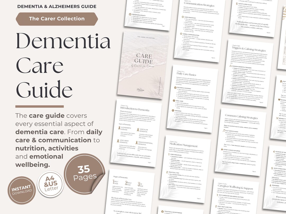 Dementia Care Guide | Carer Support Handbook | Daily Care ...