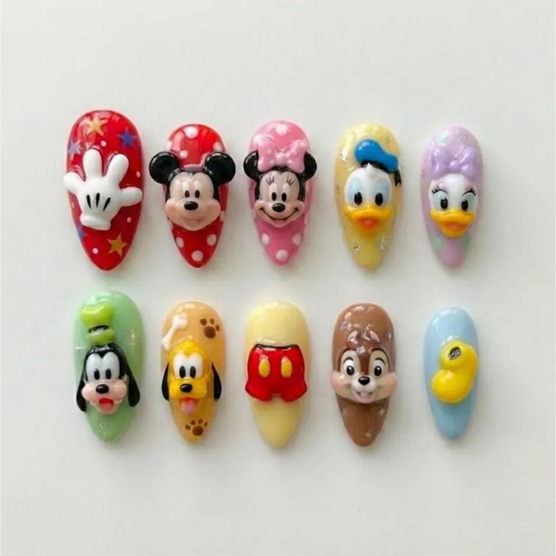 Custom Nails 3d Character - Etsy