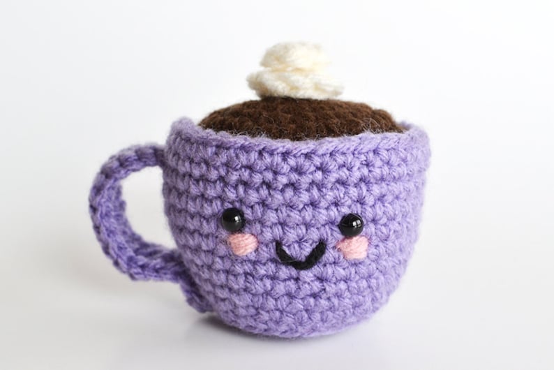 Amigurumi Coffee or Tea Cup Pincushion Crochet PDF Pattern image 5