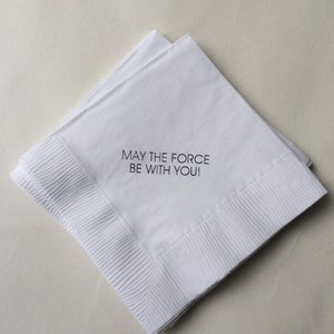 Star Wars Beverage Napkins / may the force be with you / Set of 50 image 1