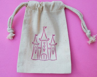 Princess Castle Muslin Bags / Set de 25 / Parfait pour les fêtes d’anniversaire