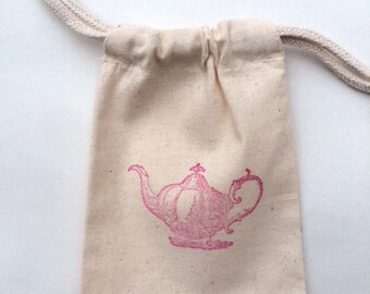 Sac de faveur de Tea Party / lot de 30 / théière en faveur de sacs