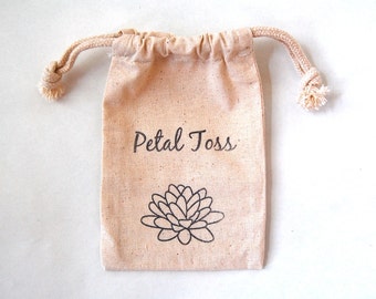 Petal Toss Wedding Bags / Set of 55/ petal  Flower Toss / Wedding Favor Bag