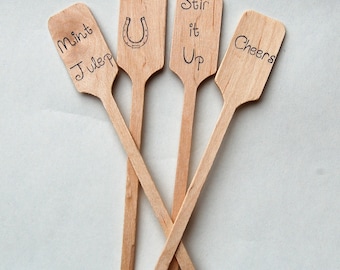 Horseshoe Drink Stirrer / Mint Julep / Kentucky Derby Party / Western Party / Set of 25 / Cocktail Stir Stick / Coffee Stir Stick