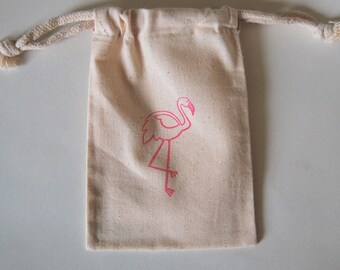 Flamingo Party Favor Bags / Set of 10/ Perfect for Birthday Party or Wedding