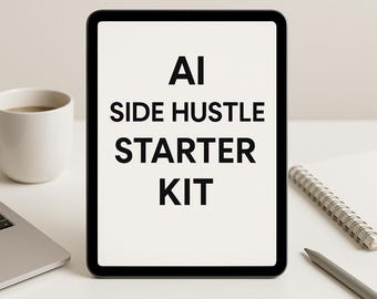 Kit de démarrage AI Side Hustle - 10 idées commerciales ChatGPT + bibliothèque d'invites + plan de lancement