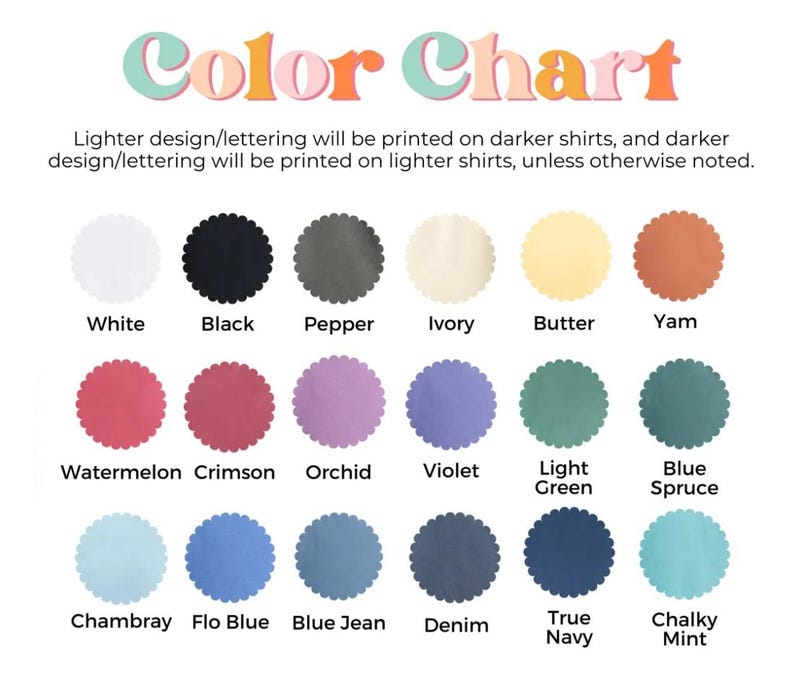 K&ouml;nnte beinhalten: Eine Farbkarte mit einer Vielzahl von Farben, darunter Wei&szlig;, Schwarz und Schattierungen von Rot, Blau und Gr&uuml;n. Der Text "Color Chart" steht oben, mit Anweisungen zum Drucken.