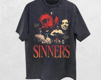 Sinners Movie Vintage Poster T-shirt, Sinners Movie Shirt, Film Tee