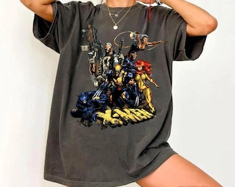 90's Vintage X-Men Comic T Shirt | Retro Animated Series 90s Shirt, Marvel X-Men Shirt, Superhero Shirt Wolverine Magneto Shirt X Men 97 Tee