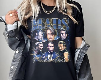 Mads Mikkelsen Shirt, Vintage Hannibal Lecter, Hannibal Shirt, Mads Mikkelsen Tshirt, Mads Mikkelsen T-Shirt, Mads Mikkelsen T-Shirt