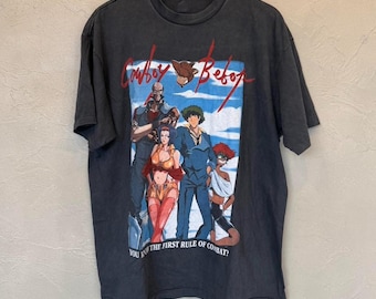 Cowboy Bebop Anime T-Shirt, Space Bounty Hunter 90s Tee, Cowboy Bebop TV Series Shirt, Comfort Colors Vintage Anime Tee