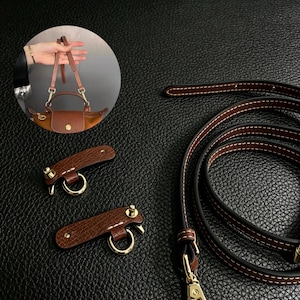 Leather Wrapped Crossbody Bag Strap for MINI Longchamp, Adjustable Purse Handbag Shoulder Handle